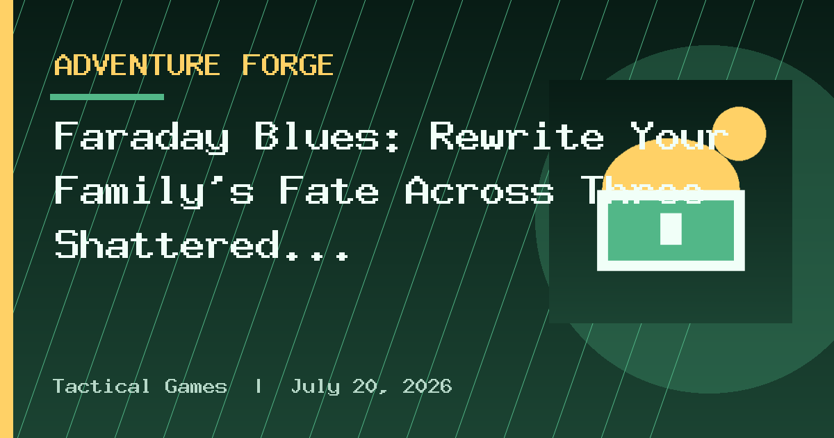 Faraday Blues: Rewrite Your Family’s Fate Across Three Shattered Realities