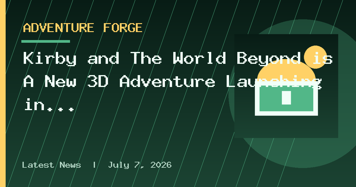 Kirby and The World Beyond is A New 3D Adventure Launching in Spring 2027