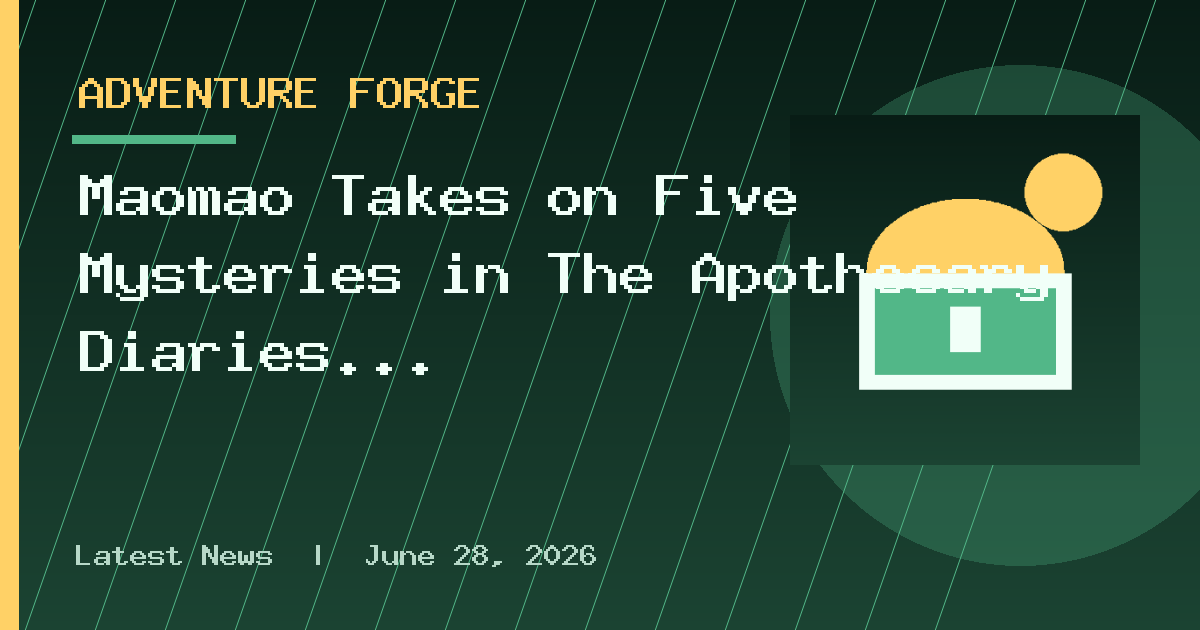 Maomao Takes on Five Mysteries in The Apothecary Diaries Game