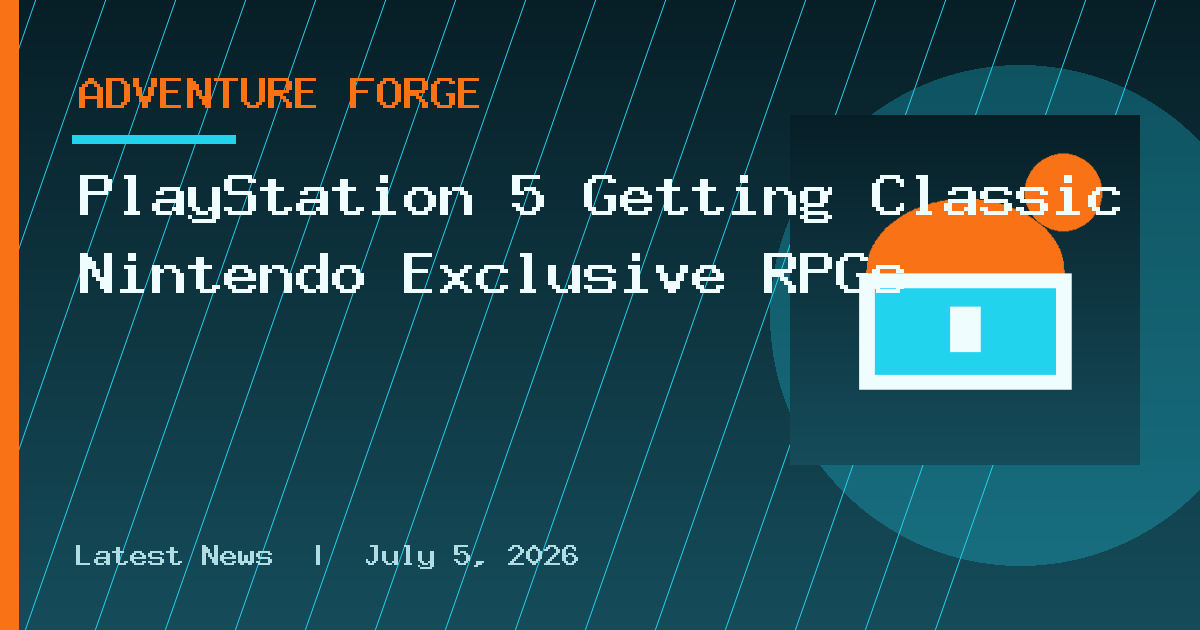 PlayStation 5 Getting Classic Nintendo Exclusive RPGs