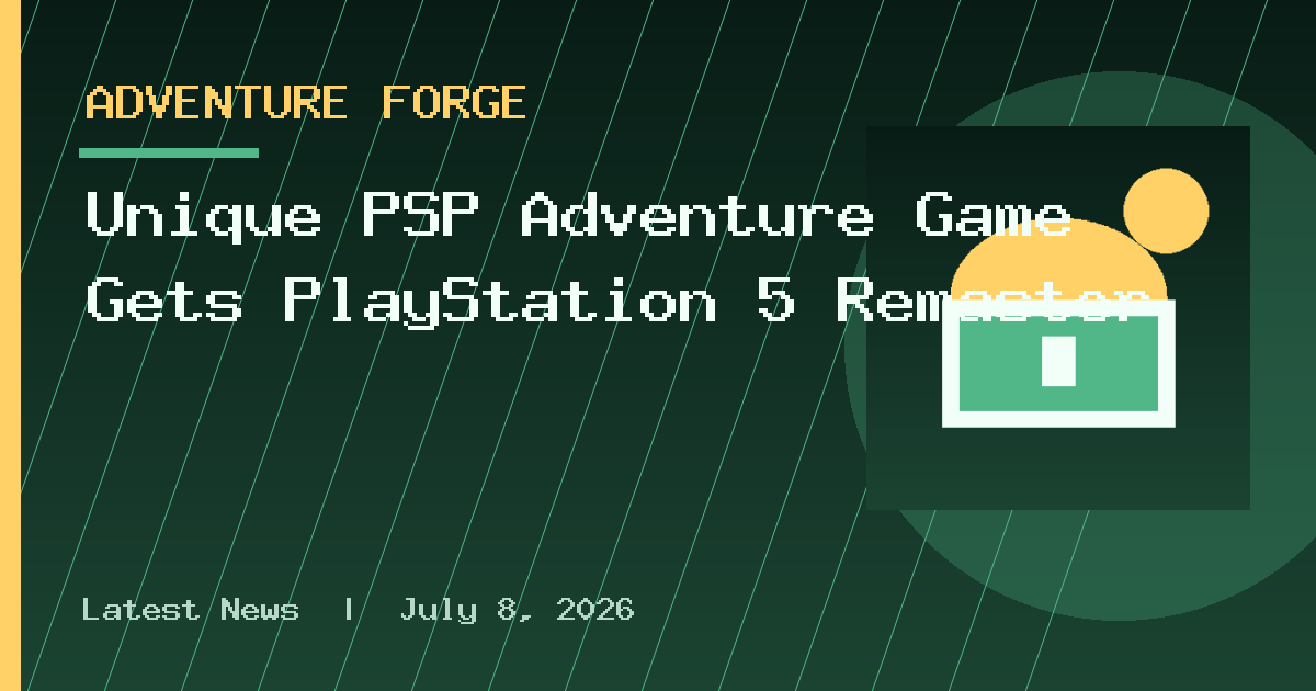 Unique PSP Adventure Game Gets PlayStation 5 Remaster